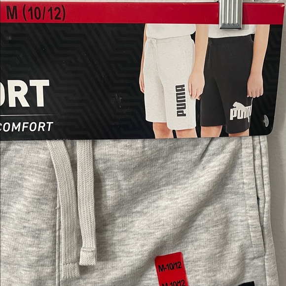 PUMA Short Youth 2 Pack All-Day Comfort Boys Black/Gray Size M-10/12 /Z5 - Picture 6 of 12